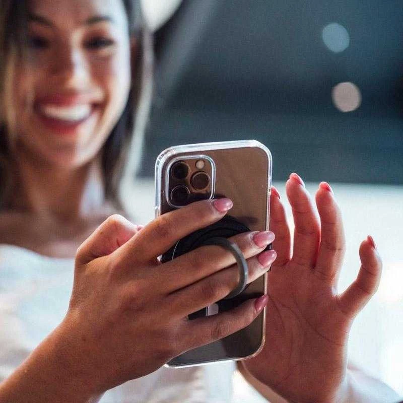 Dėklas STM MagLoop - Apple iPhone piršto kilpa ir butelių atidarytuvas - pilkas