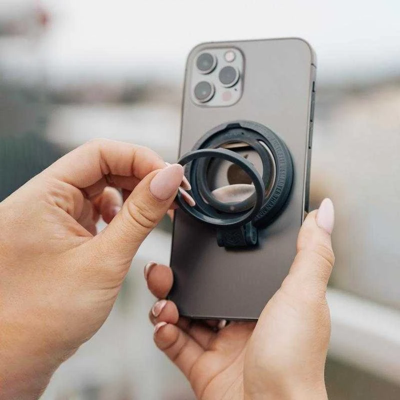 Dėklas STM MagLoop - Apple iPhone piršto kilpa ir butelių atidarytuvas - pilkas