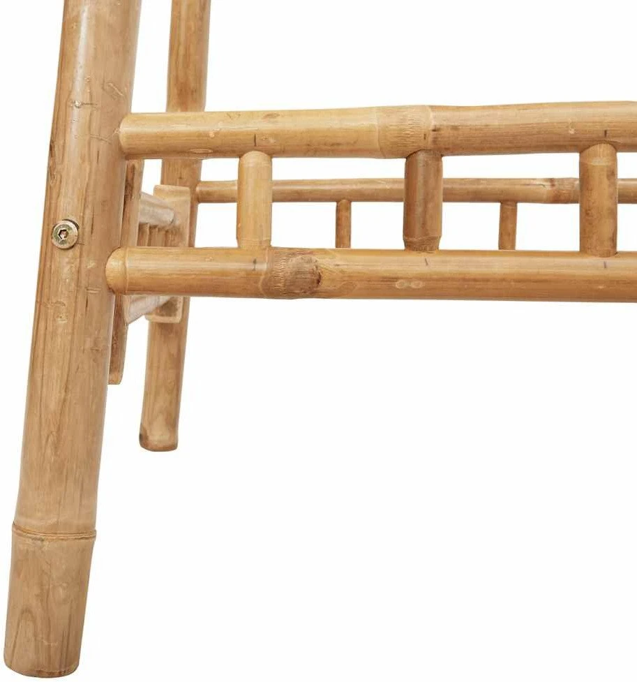Lauko baro stalas, apvalus, Ø55x100 cm, bambukas, Ø55x100 cm