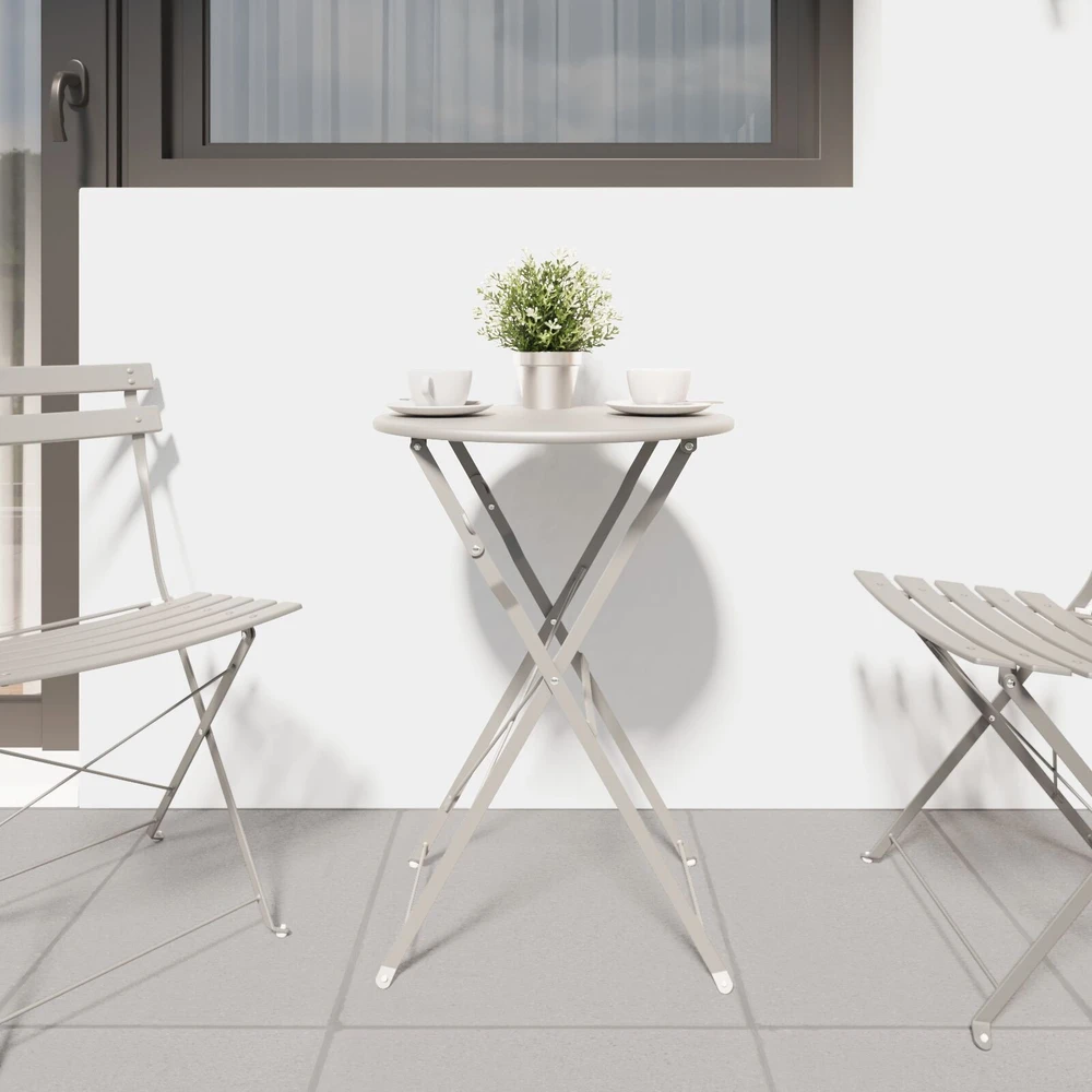 Bistro stalas Smėlio Ø 50 x 71 cm Miltelinis plienas