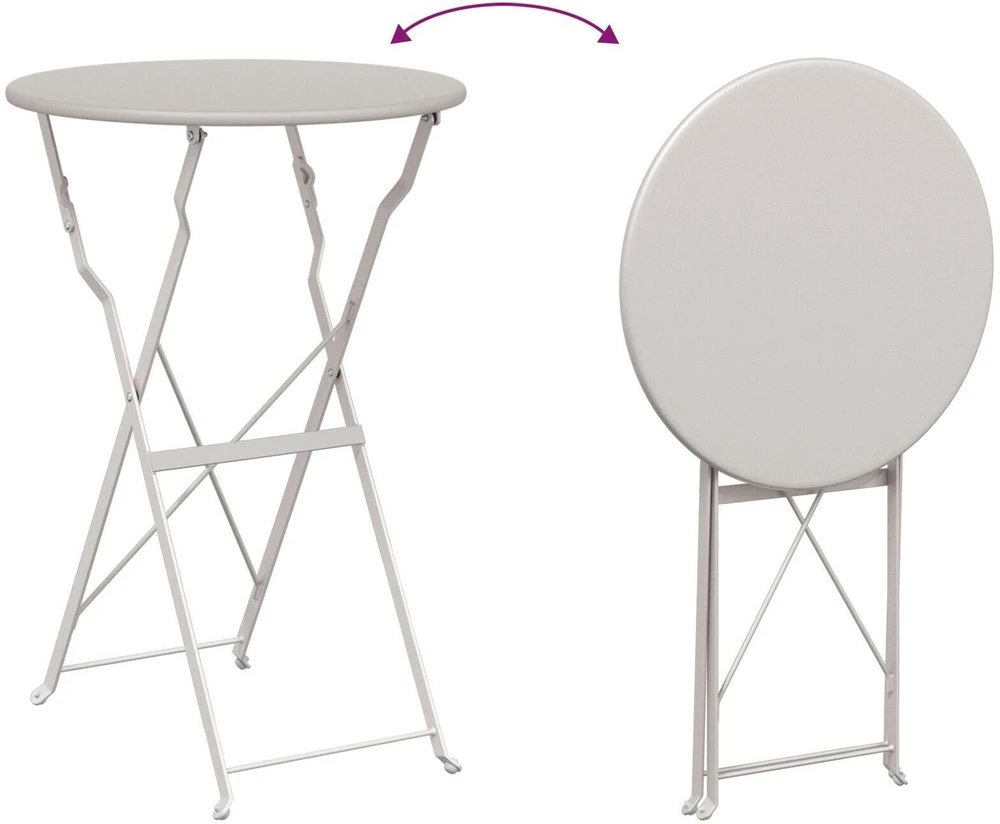 Bistro stalas Smėlio Ø 50 x 71 cm Miltelinis plienas