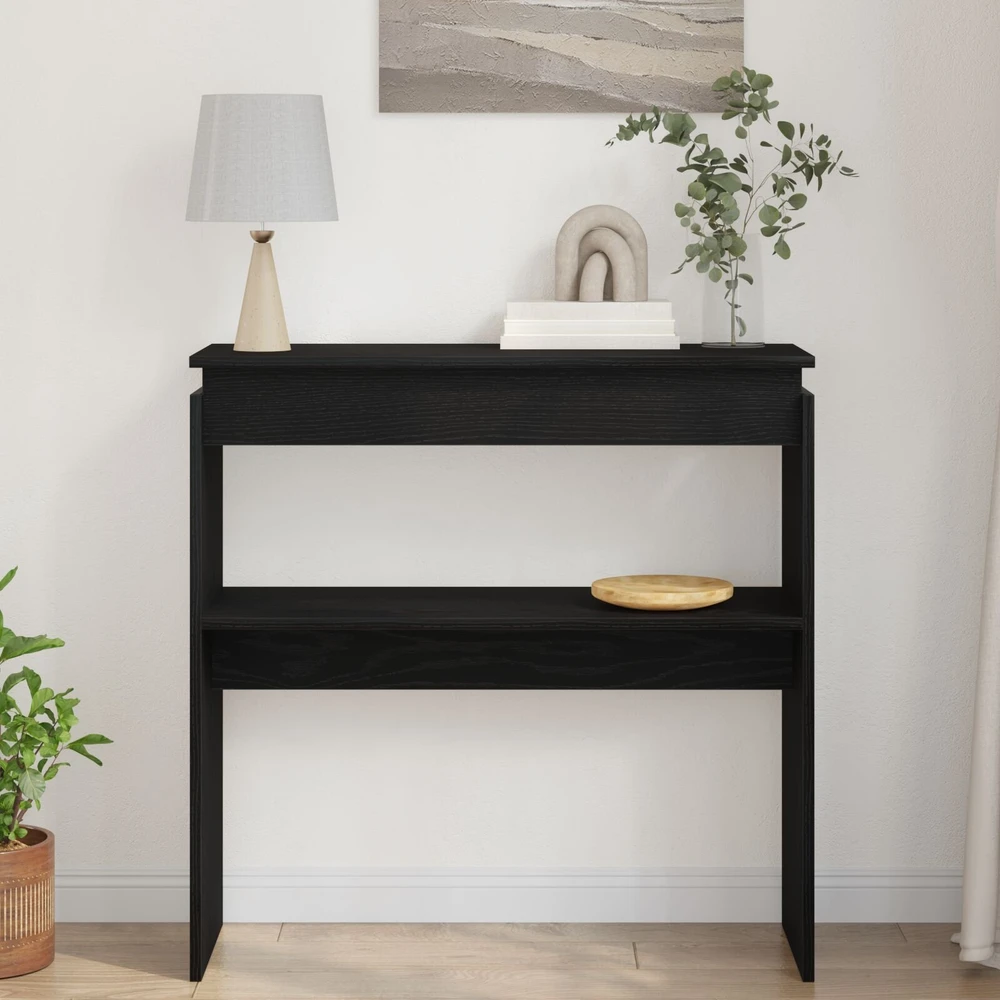 Konsolinis stalas Juodas ąžuolas 80 x 30 x 80 cm