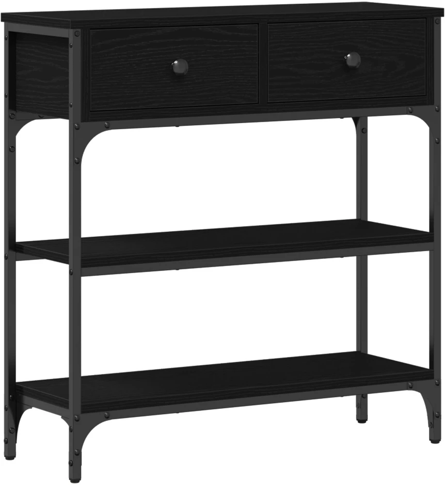 Konsolinis stalas Juodas ąžuolas 72.5 x 25 x 75 cm