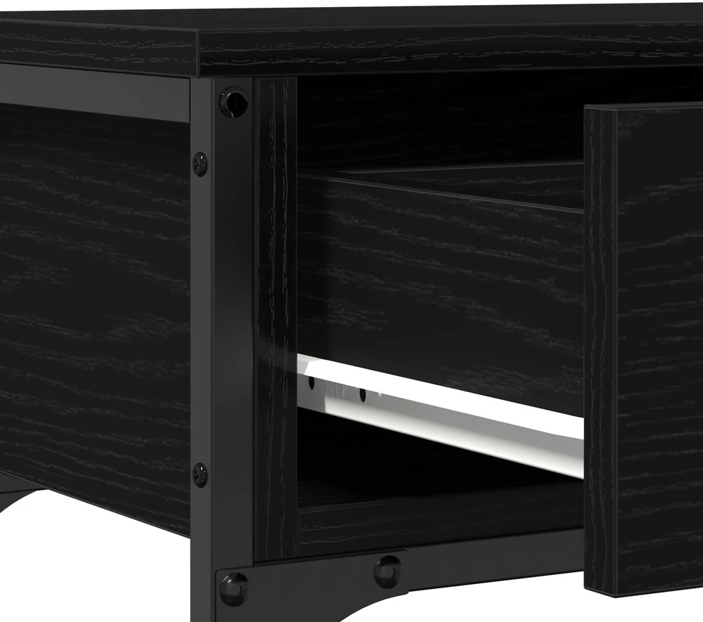 Konsolinis stalas Juodas ąžuolas 72.5 x 25 x 75 cm