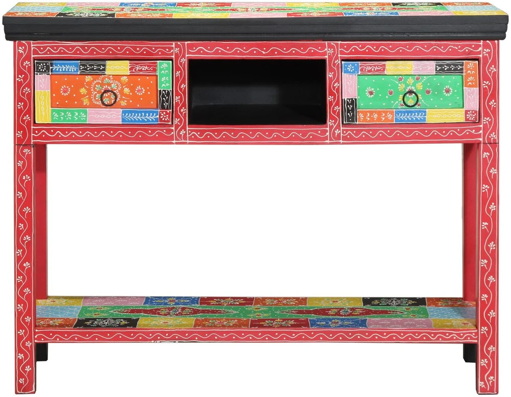 Konsolinis stalas su stalčių Įvairiaspalvis 100 x 30 x 77 cm
