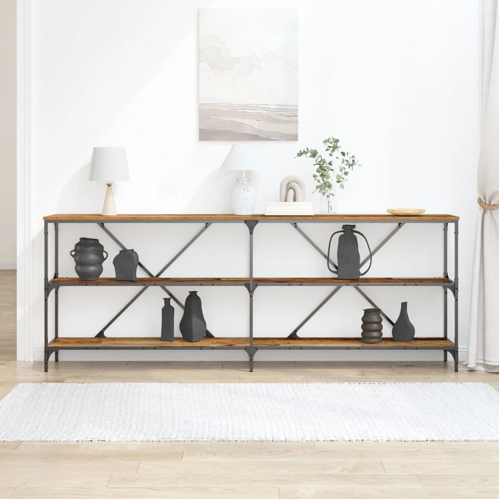 Konsolinis stalas Senas medis 200 x 30 x 75 cm Apdirbta mediena