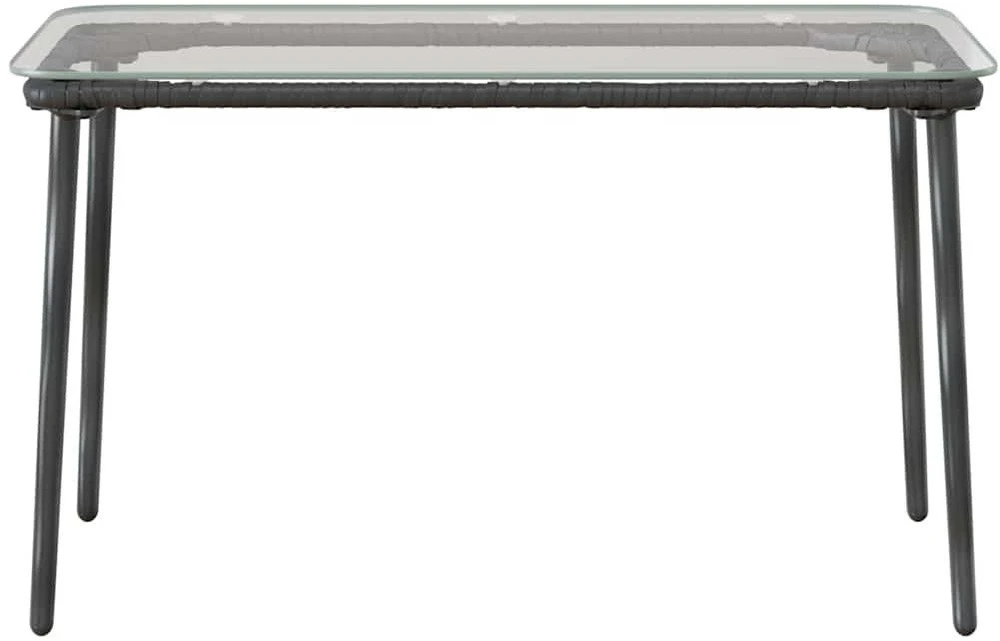 Sodo stalas Juoda 80 x 40 x 45 cm poliratanas
