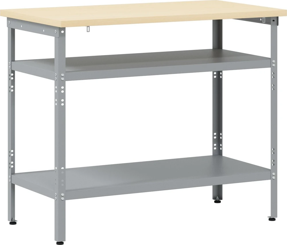 Darbo stalas Pilka ir smėlinė 100 x 55 x 85 cm Plienas