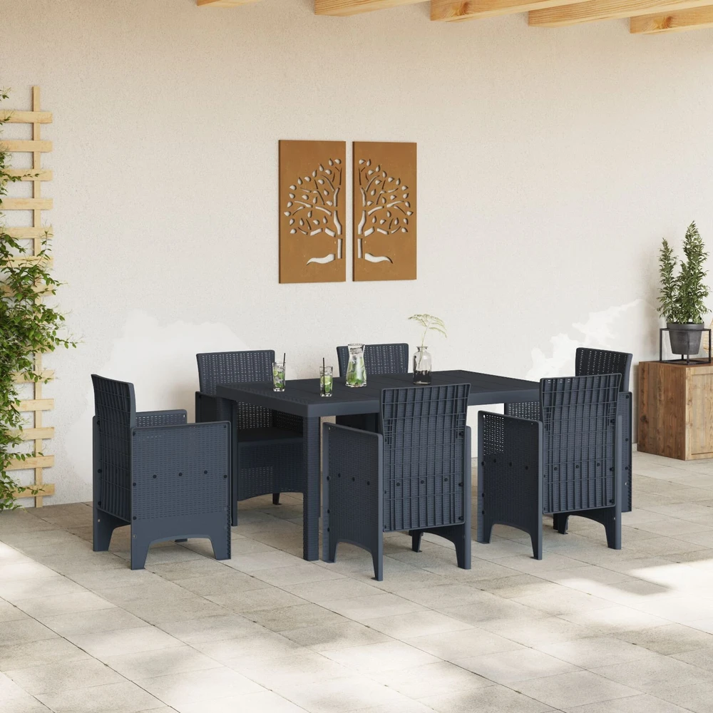 Oro sąlygoms atsparus sodo stalas Antracitas 150 x 100 x 73 cm