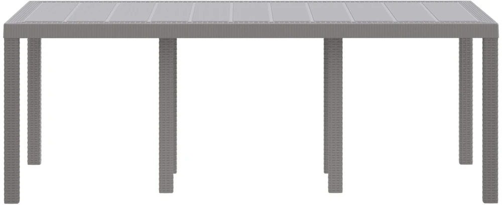 Sodo stalas Šviesiai pilka 200 x 100 x 73 cm poliratanas