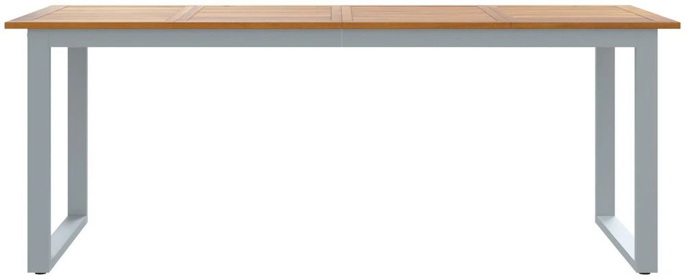 Sodo stalas Pilka 200 x 90 x 75 cm Kietos akacijos mediena