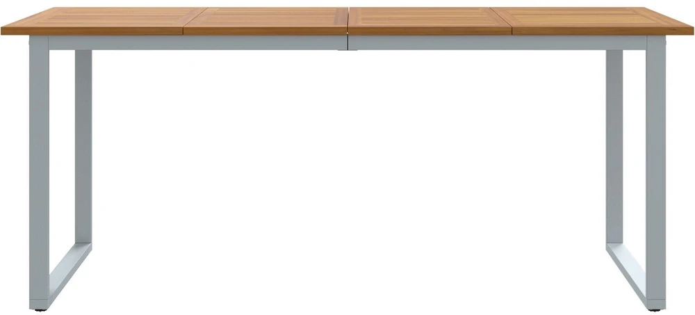 Sodo stalas Pilka 180 x 90 x 75 cm Kietos akacijos mediena