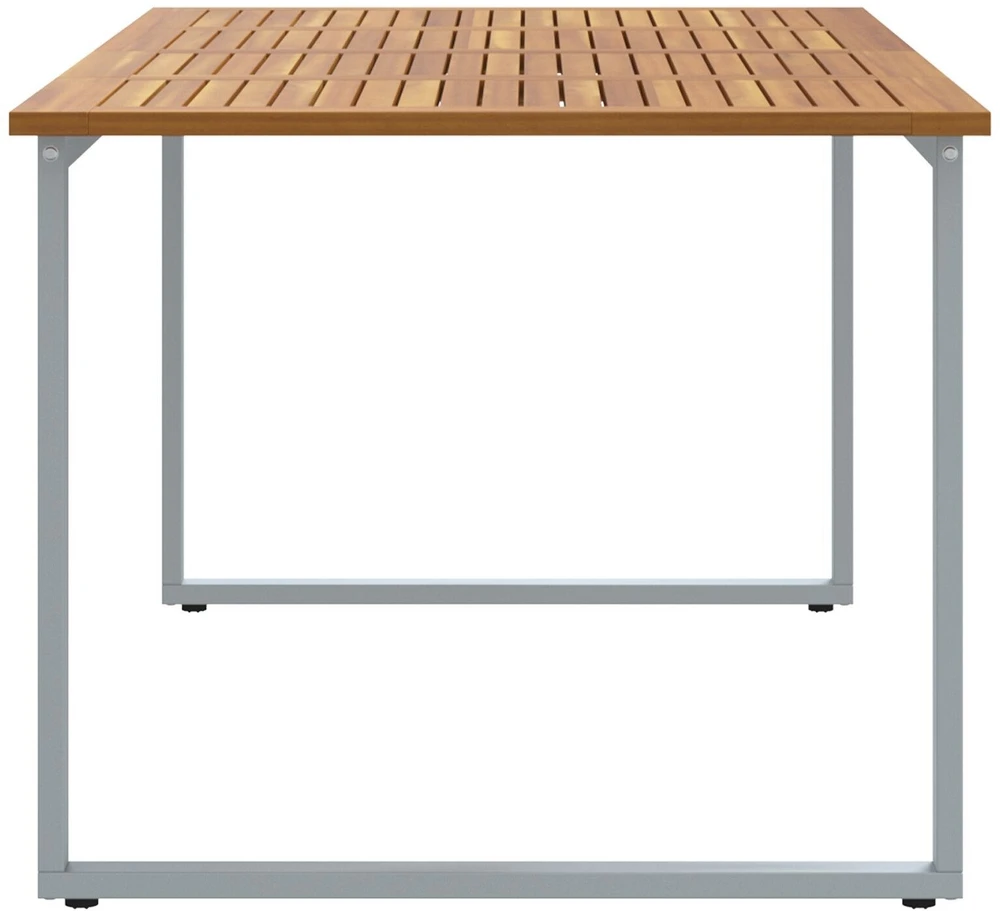 Sodo stalas Pilka 180 x 90 x 75 cm Kietos akacijos mediena