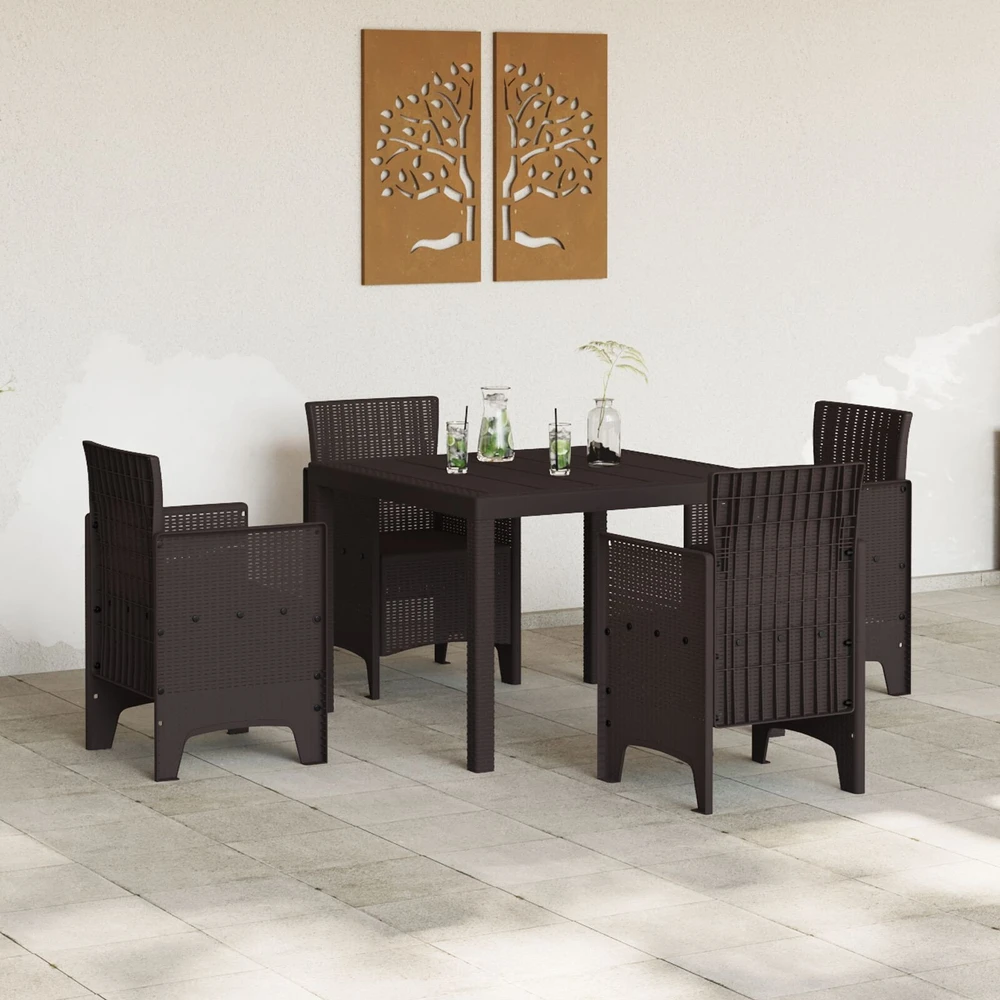 Sodo stalas Ruda 100 x 100 x 73 cm poliratanas