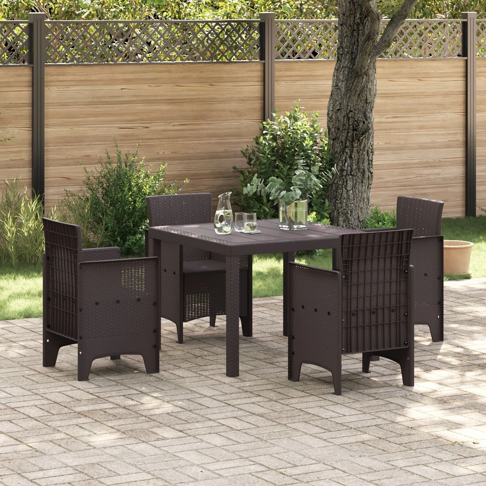 Sodo stalas Ruda 100 x 100 x 73 cm poliratanas