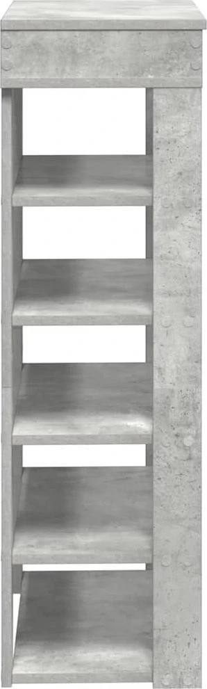 Lentyna batams, betono pilka, 60x30x98cm, apdirbta mediena