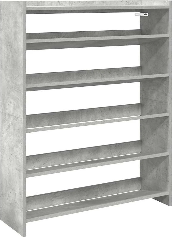 Lentyna batams, betono pilka, 80x25x100cm, apdirbta mediena