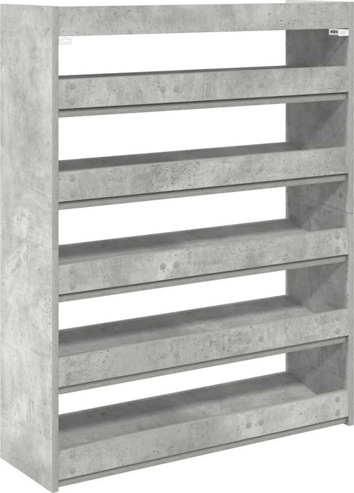 Lentyna batams, betono pilka, 80x25x100cm, apdirbta mediena