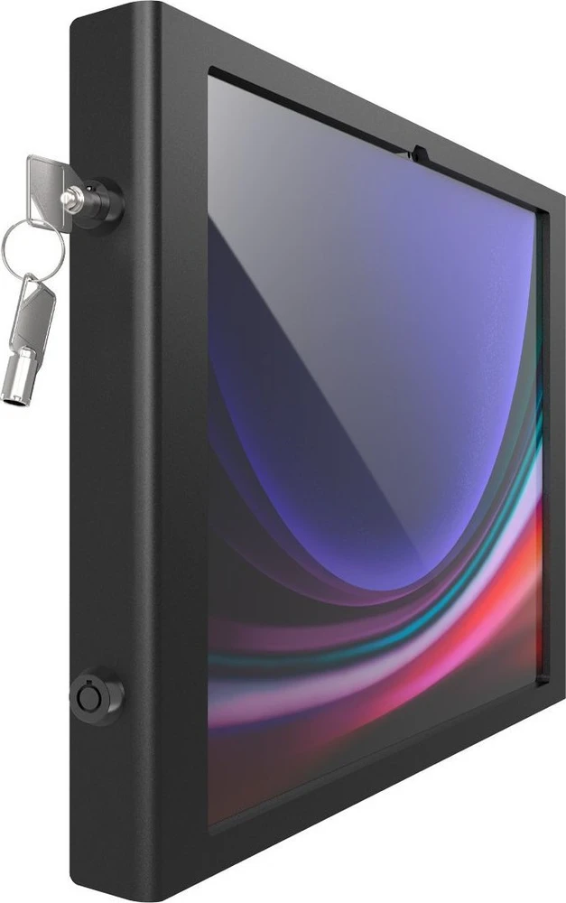 Stojak Compulocks Galaxy Tab S9 Ultra 14.6'' Apex Enclosure Wall Mount - Gehause - tragbare, freiliegende Front-/Ruckkamera und Sensoren - fur Tablett - verriegelbar - Metallrahmen - Juodas - auf Bodenstativ montierbar - fur Samsung Galaxy Tab S9 Ultra