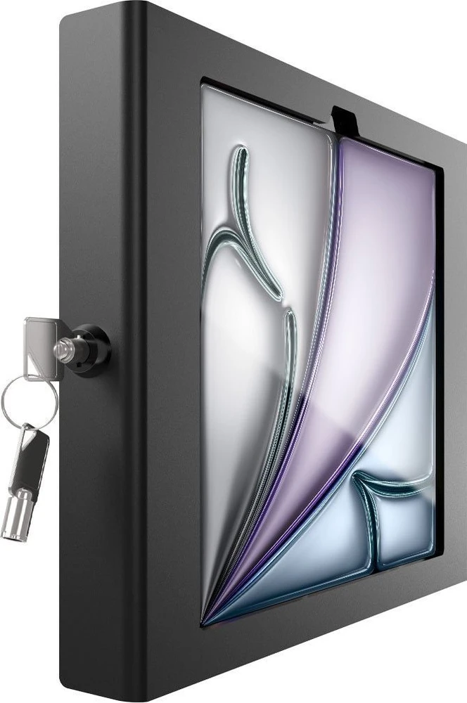 Laikiklis Compulocks iPad Air M2 11'' (2024), Apex Secured Enclosure Wall Mount - Gehause - fur Tablett - Glasbefestigung, Raum - verriegelbar - hochwertiges Aliuminio - Juodas - Bildschirmgrosse: 27.94 cm (11'') - Montageschnittstelle: 100 x 100 mm - Wandmon