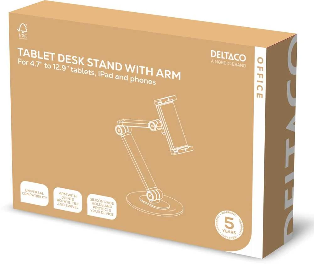 Universalus stalinis stovas DELTACO OFFICE, 4,7"- 12,9" / ARM-0560