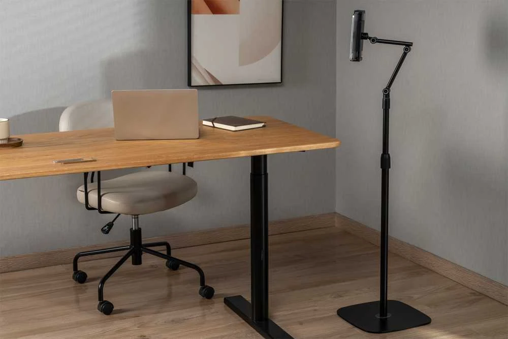 InLine® grindų planšetinio kompiuterio laikiklis su stovu, iki 12,9'', juodas