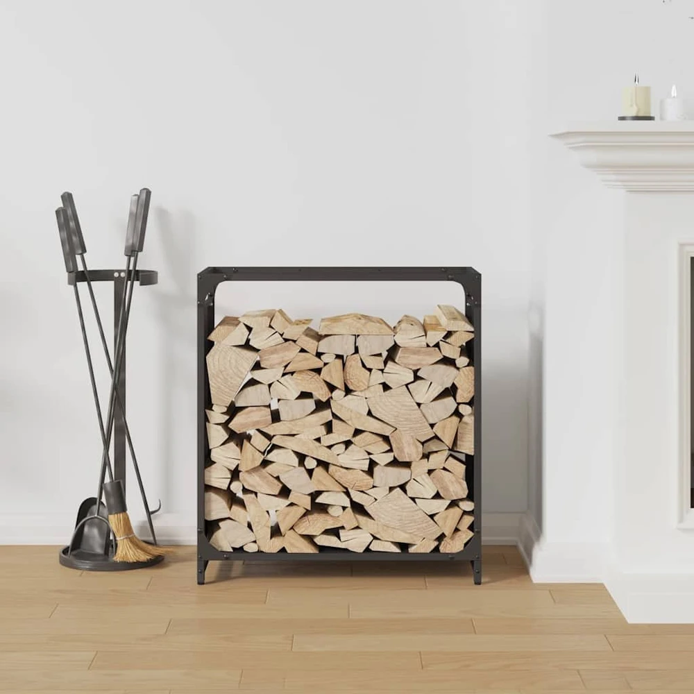 Stovas malkoms, juodos, 60x28x65 cm, šaltai valcuotas plienas