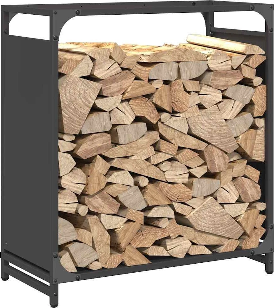 Stovas malkoms, juodos, 60x28x65 cm, šaltai valcuotas plienas