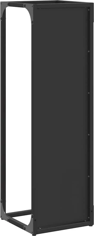 Malkų lentyna Juoda 25x25x80 cm Šaltai valcuotas plienas