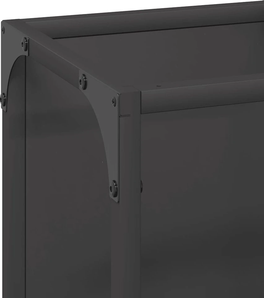 Malkų lentyna Juoda 25x25x80 cm Šaltai valcuotas plienas
