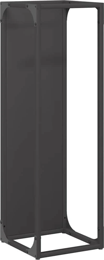 Malkų lentyna Juoda 25x25x80 cm Šaltai valcuotas plienas