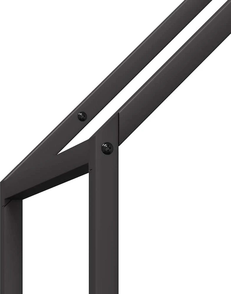 Malkų lentyna Juoda 40x25x120 cm Šaltai valcuotas plienas