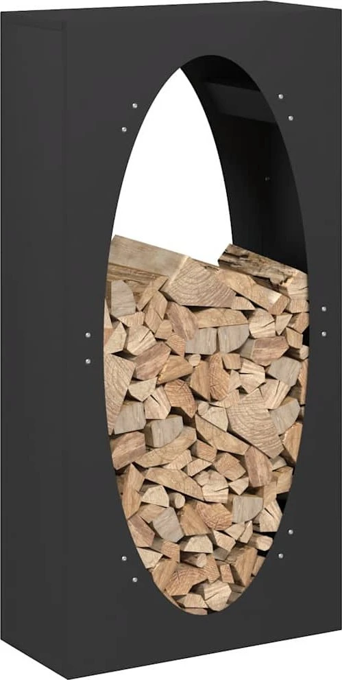 Stovas malkoms, juodos, 50x23x100 cm, šaltai valcuotas plienas