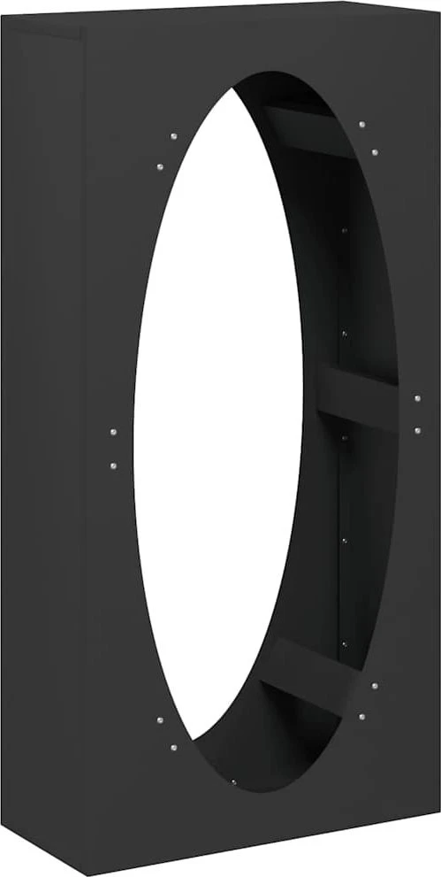 Stovas malkoms, juodos, 50x23x100 cm, šaltai valcuotas plienas