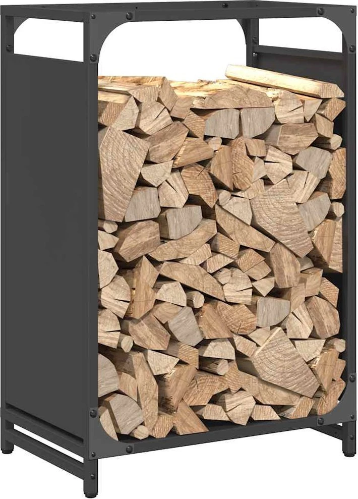 Stovas malkoms, juodos, 44x28x65 cm, šaltai valcuotas plienas