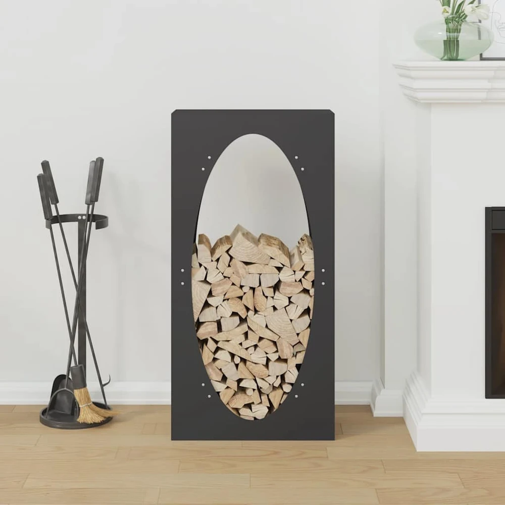 Stovas malkoms, juodos, 50x23x100 cm, šaltai valcuotas plienas