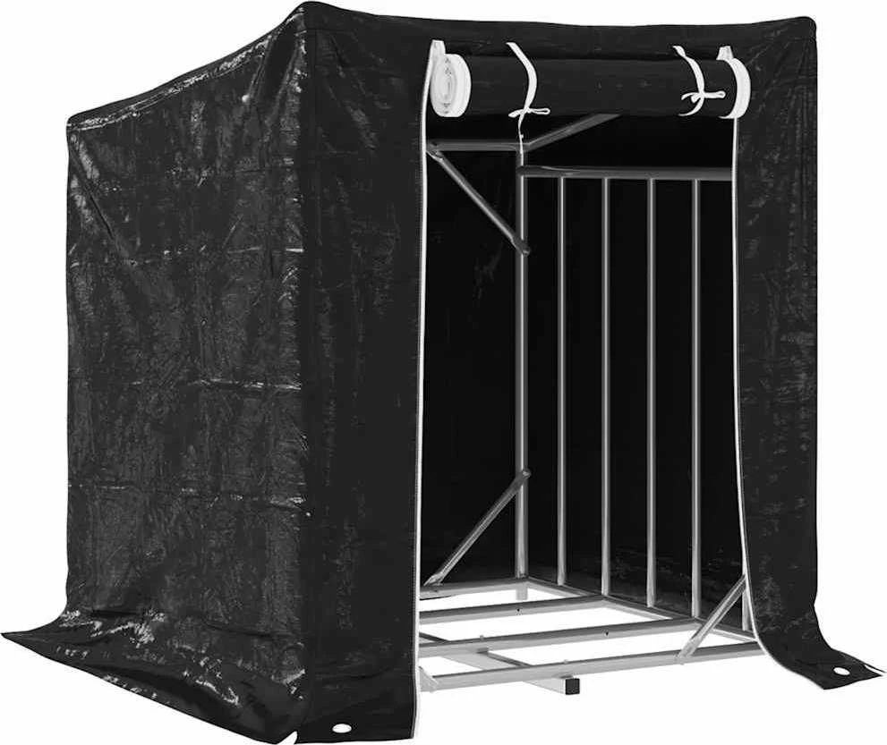 Stovas malkoms su apdangalu nuo lietaus, 100,5x100,5x110,5cm