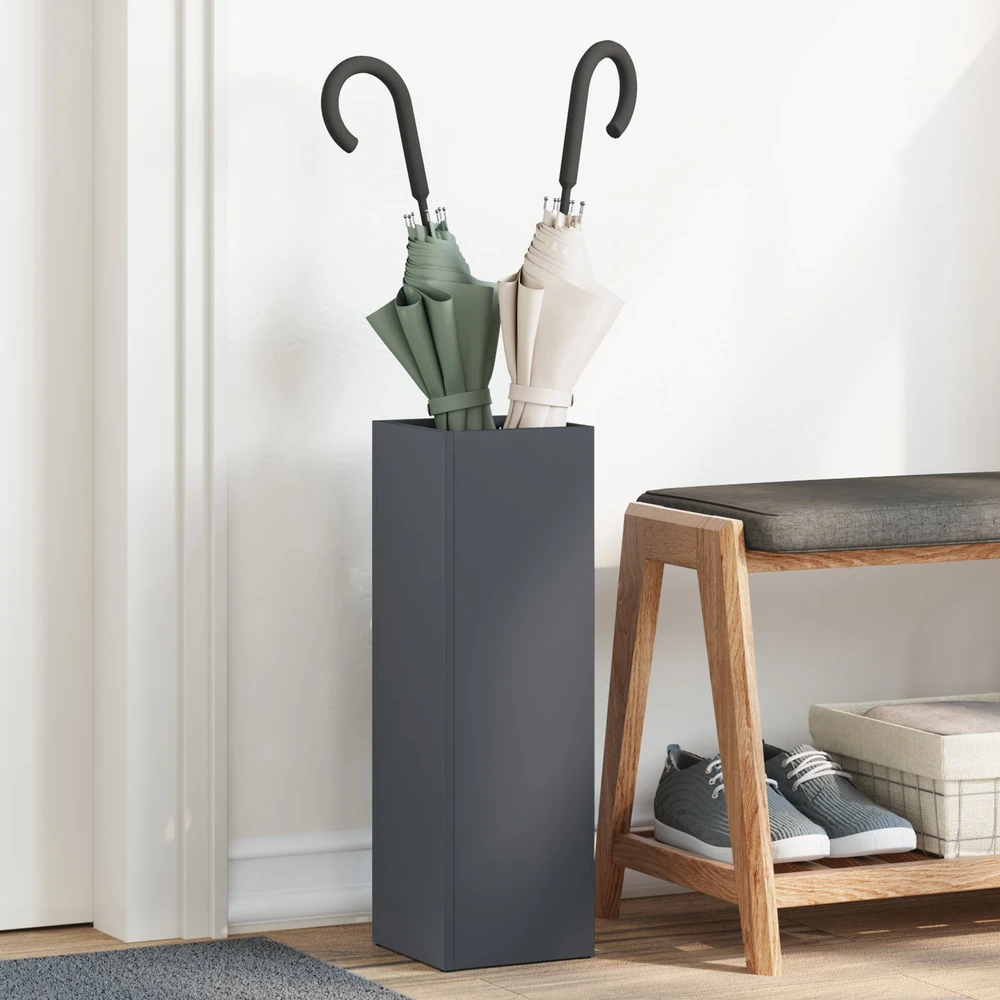 Lietaus skėtis stovas Antracito 15,5 x 15,5 x 49 cm Plienas