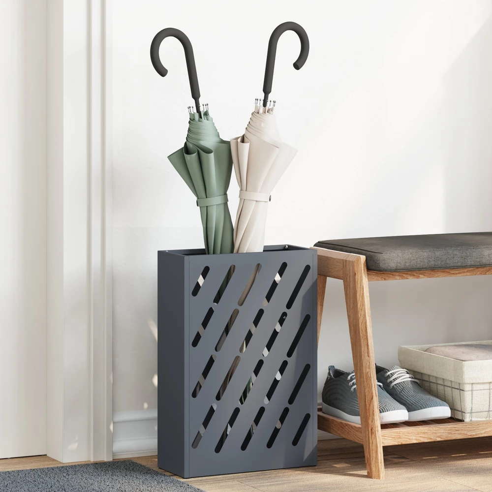 Lietaus skėtis stovas Antracito 28 x 12 x 41 cm Plienas