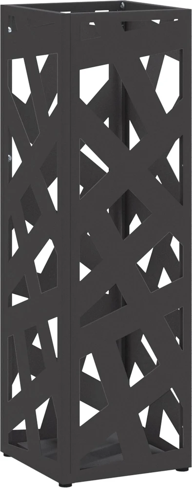 Lietaus skėtis stovas Juoda 15,5 x 15,5 x 49 cm Plienas