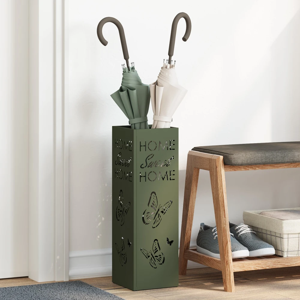 Lietaus skėtis stovas Alyvuogių 15,5 x 15,5 x 49 cm Plienas