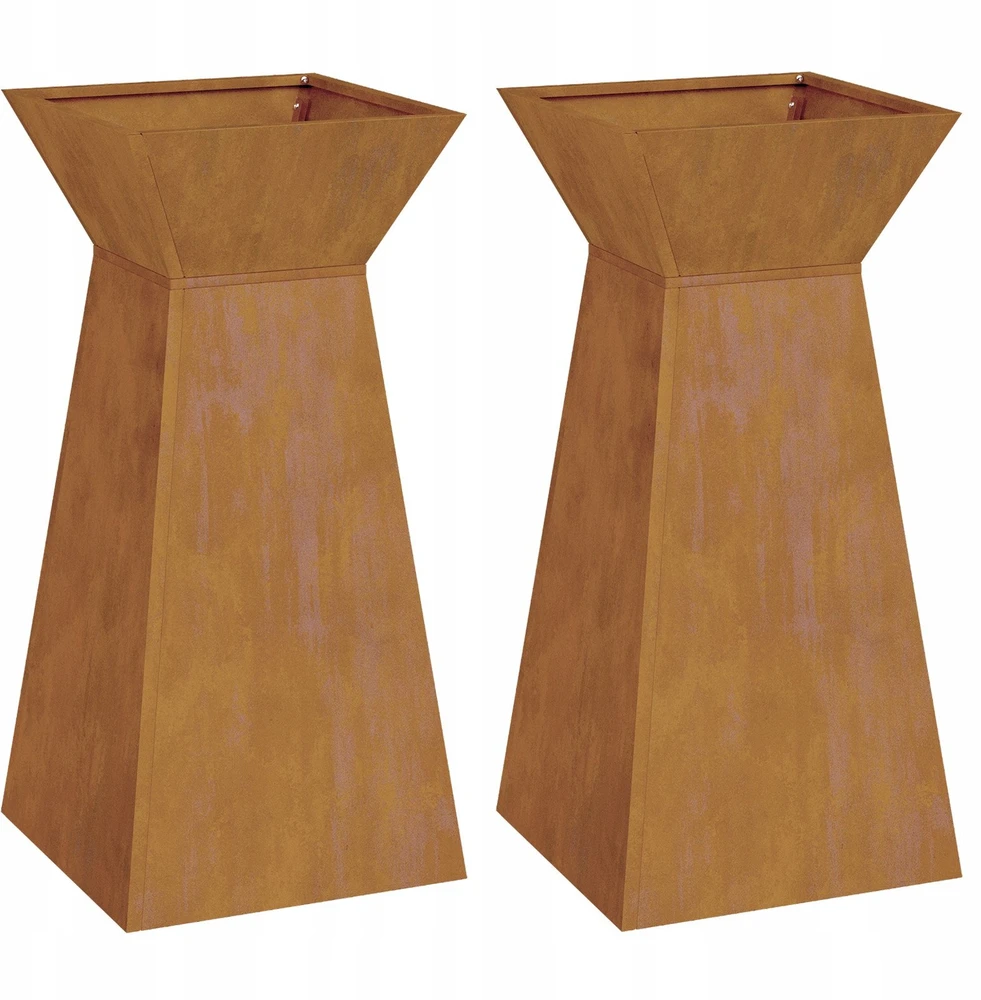 Stulpinis sodinukas 2 vnt. Rūdijanti 35 x 35 x 73 cm