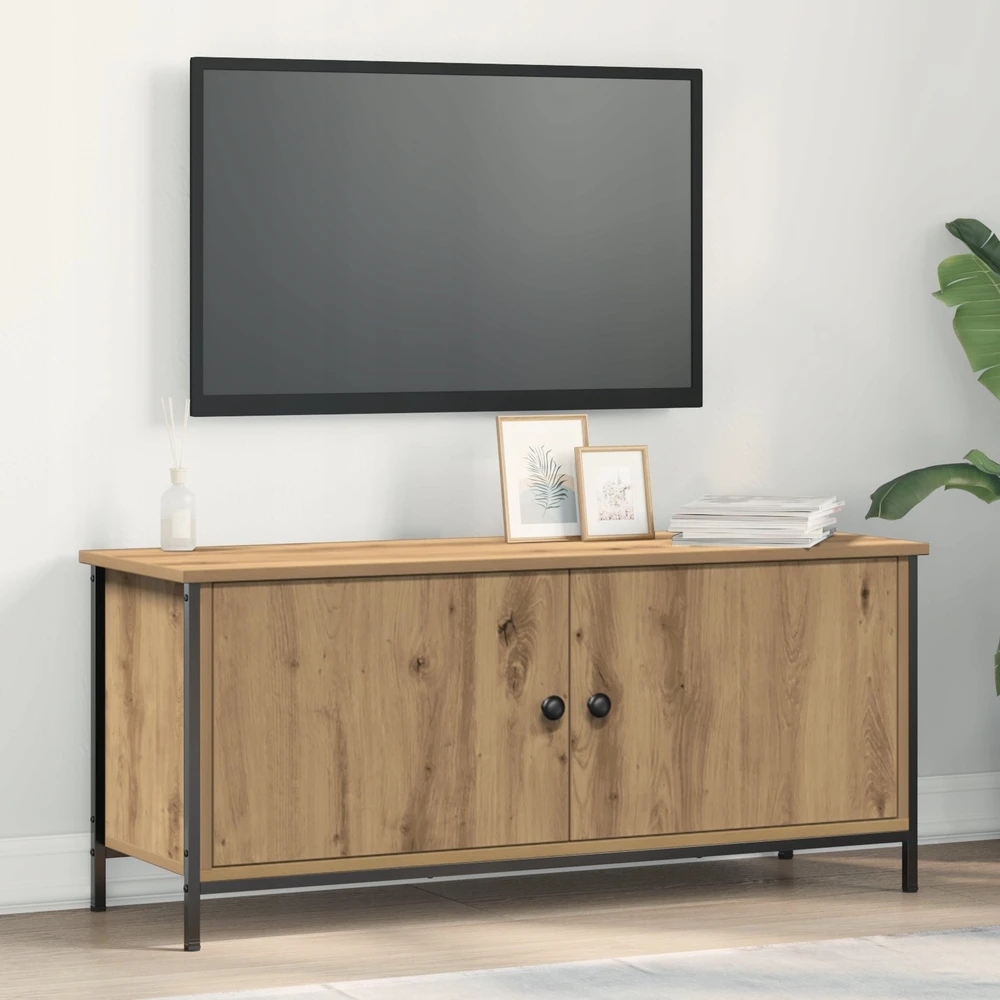 TV staliukas Televizoriaus spintelė 100 x 35 x 45 cm Amatininkų ąžuolas