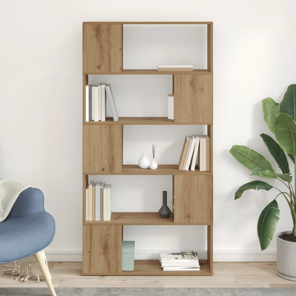TV staliukas TV spintelių komplektas 80 x 24 x 156 cm Ruda Apdirbta mediena
