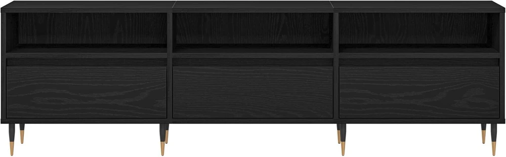 TV staliukas Televizoriaus spintelė 150 x 30 x 44,5 cm Juodas ąžuolas