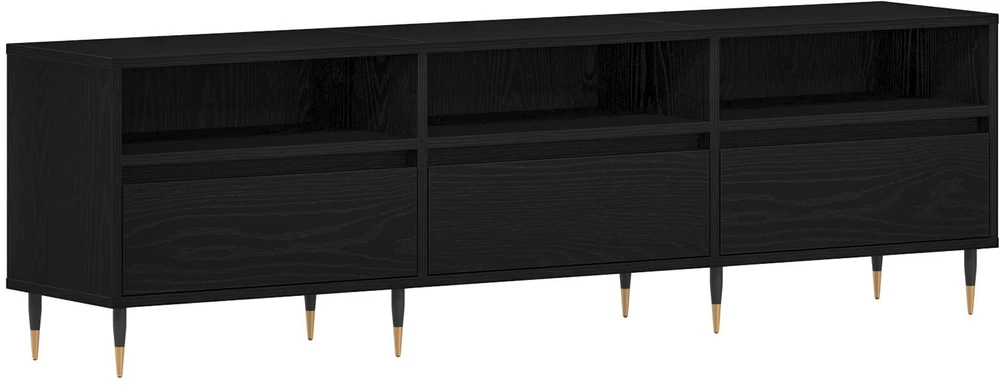 TV staliukas Televizoriaus spintelė 150 x 30 x 44,5 cm Juodas ąžuolas