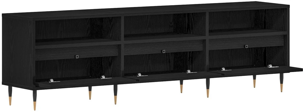 TV staliukas Televizoriaus spintelė 150 x 30 x 44,5 cm Juodas ąžuolas
