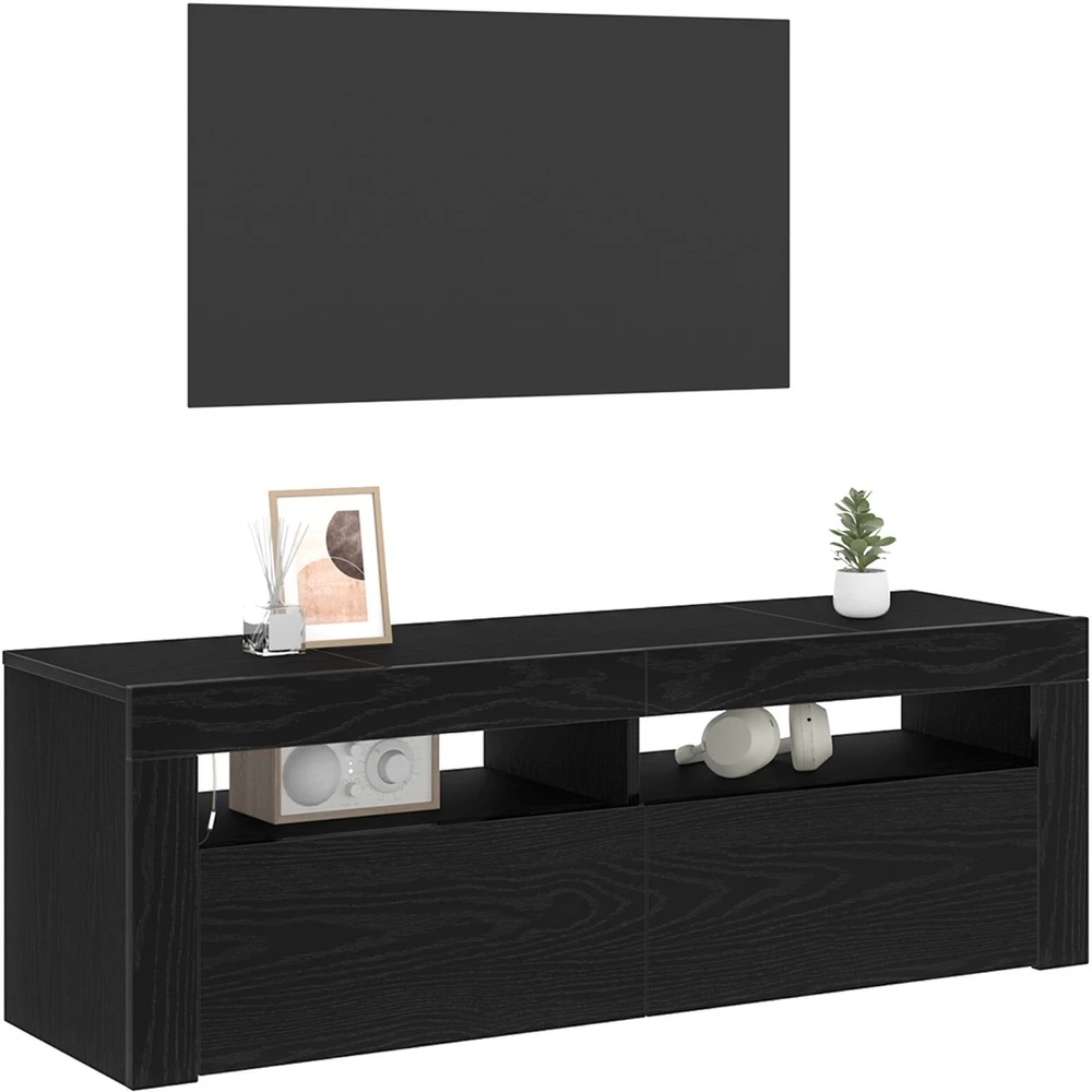 TV staliukas Televizoriaus spintelė 120 x 35 x 40 cm Juodas ąžuolas
