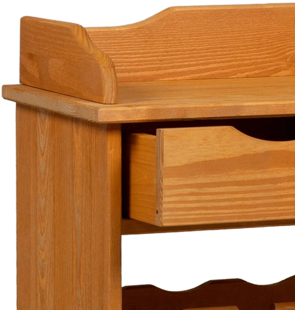 Vyno stovas Ruda 58 x 28 x 90 cm Kietos pušies mediena