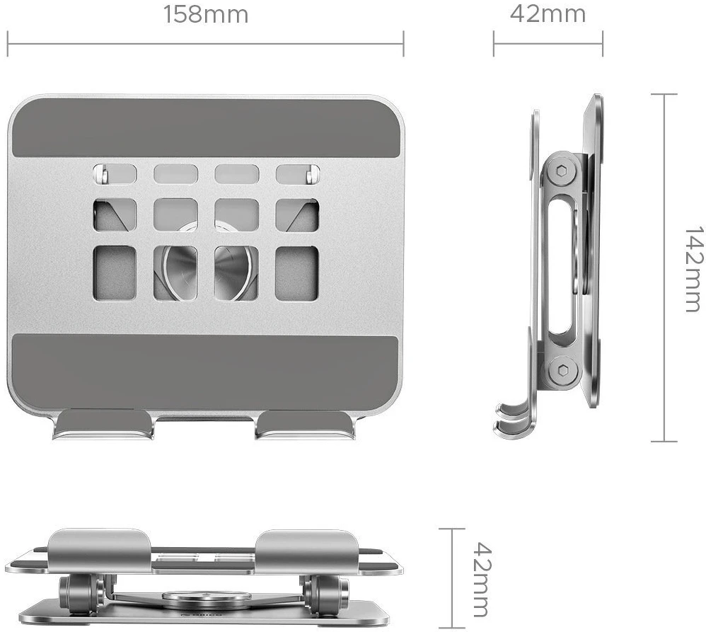 Orico Podstawka pod tablet 12,9'', obrotowa, regulowana, na biurko, aluminiowa